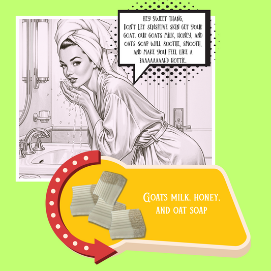 goats milk, honey, and oatmeal soap